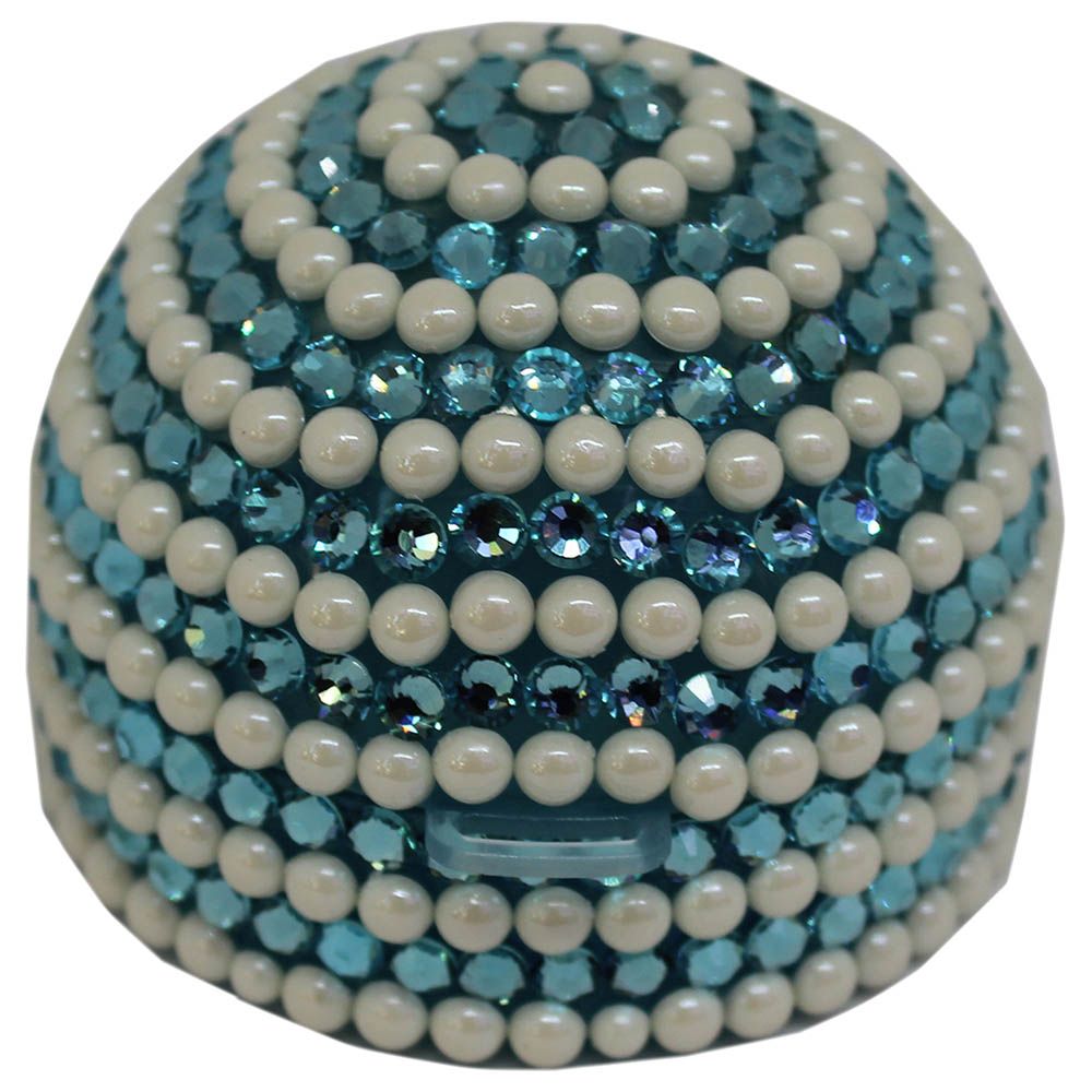 Mini Plum - Bling Crystal Pacifier Pearl Box - Blue