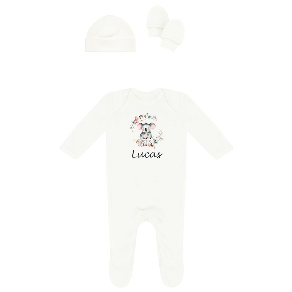 Mini Plum - Personalised Newborn Koala Baby Set 3pcs
