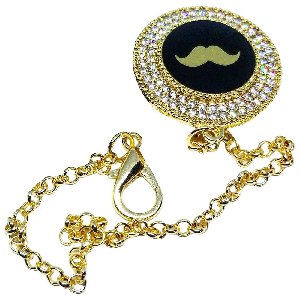 Mini Plum - Mustache Pacifier Chain