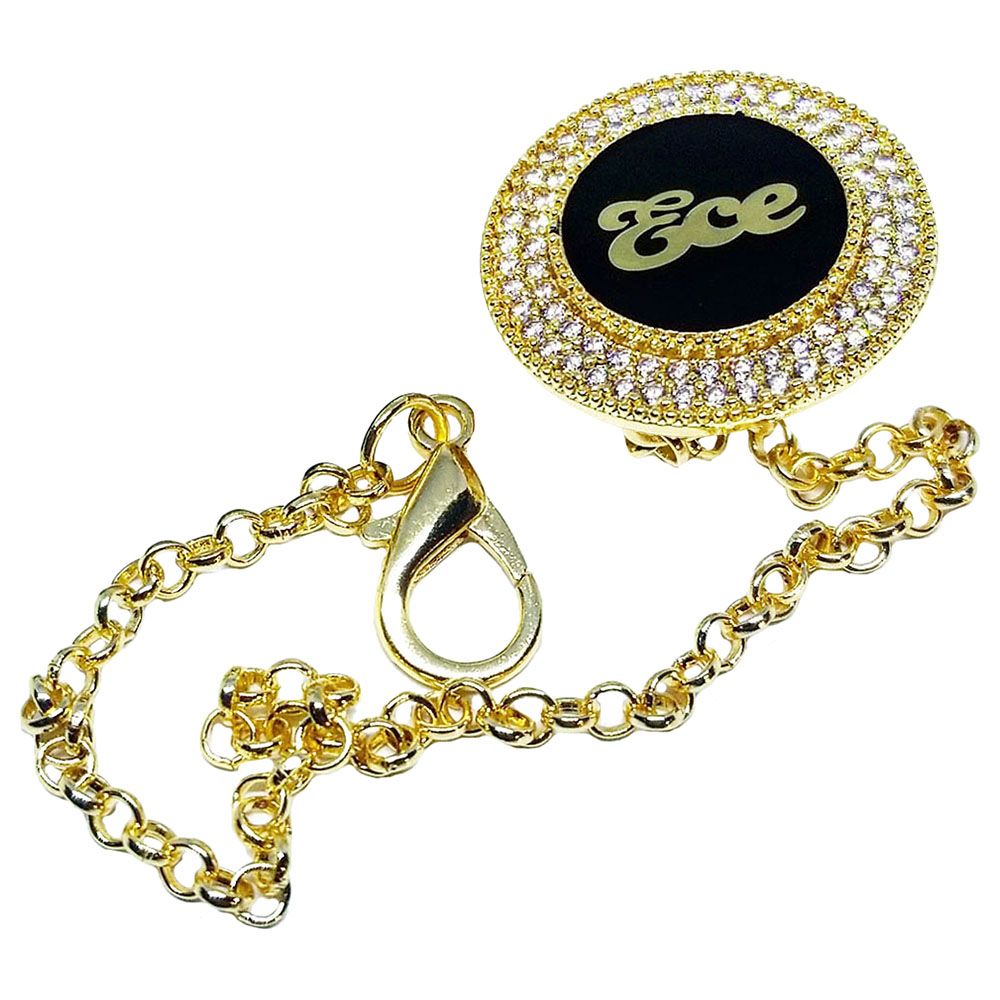 Mini Plum - Personalised Pacifier Chain - Black
