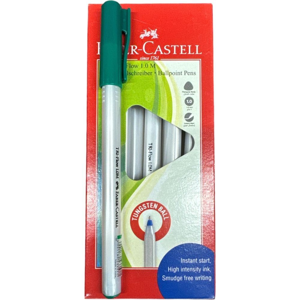 فابر كاستل - قلم حبر جاف تريفلو 1.0 مم - مجموعة من 10 قطع