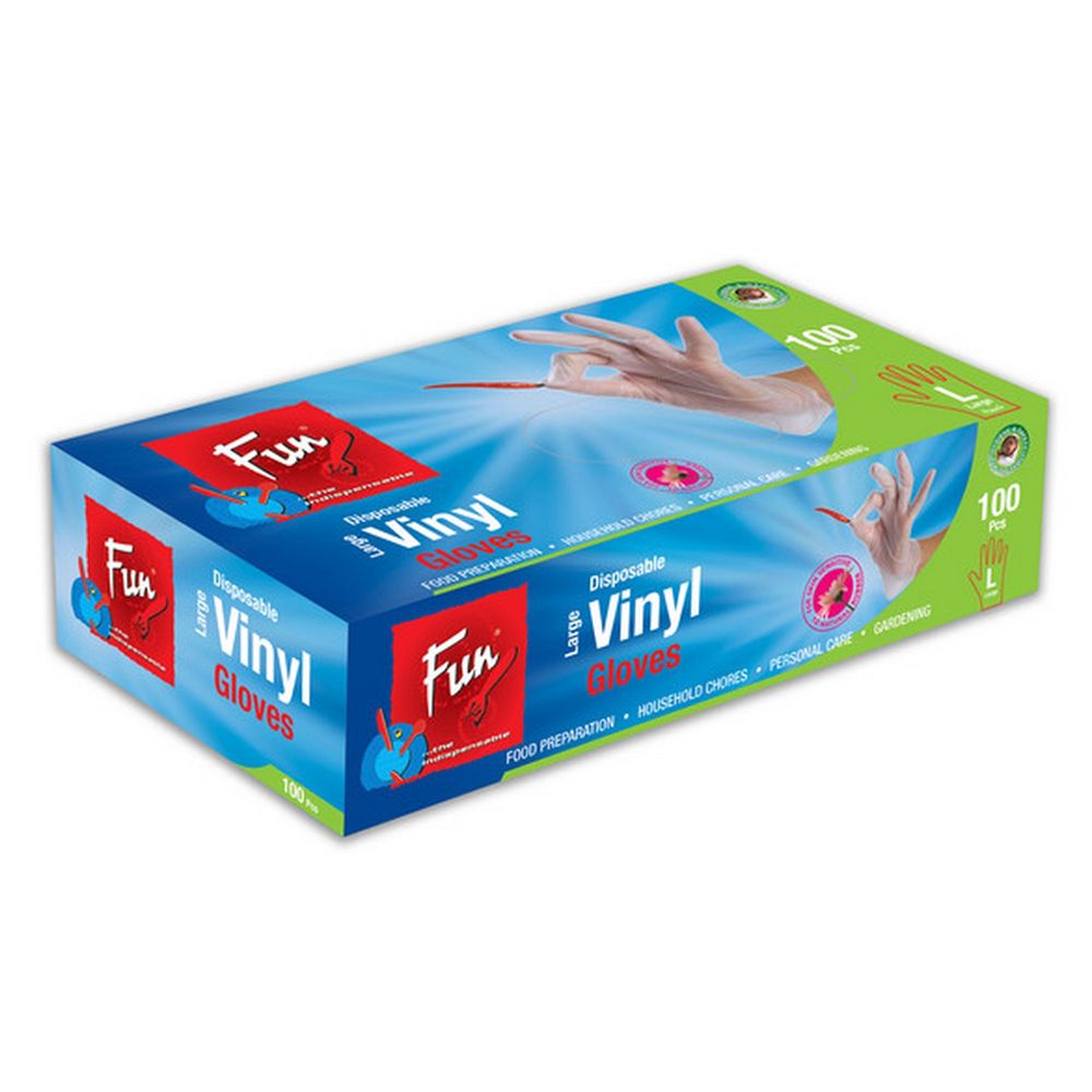 Fun Large Vinyl Gloves With Powder 100pcs Buy at Best Price