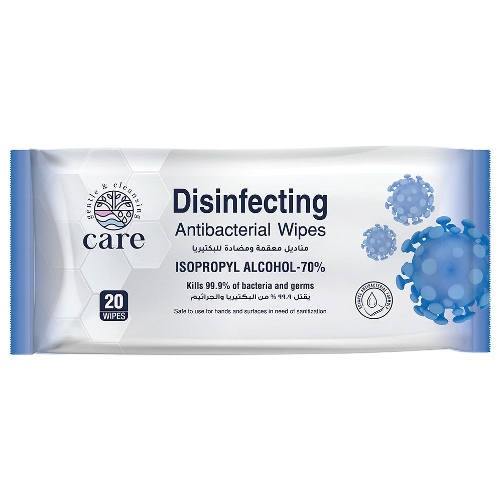 Care Disinfecting Antibacterial Wipes 70 IPA 20 Sheets Buy