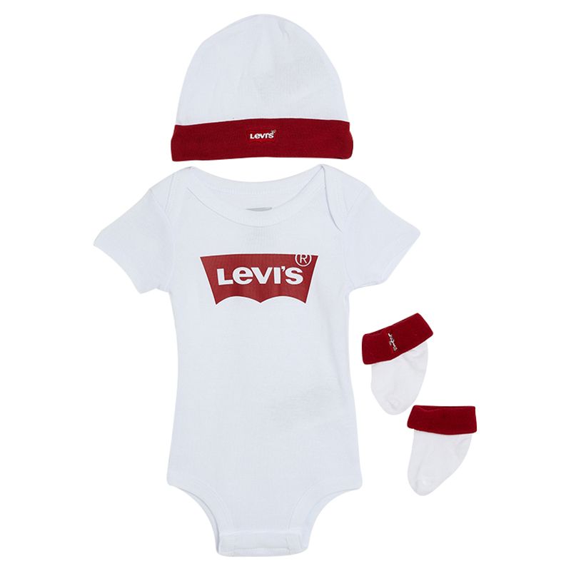 Levi s Baby 3pc Set Batwing Bodysuit White