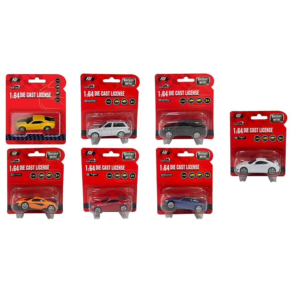 Power Joy Vroom Diecast Unif Licensed Car 12A Assorted 1pc