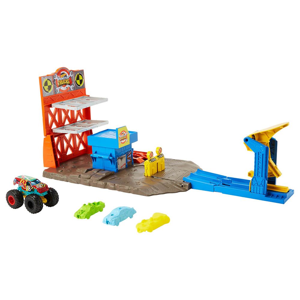 Hot wheels Monster Trucks Double Destruction Play Set Multicolor