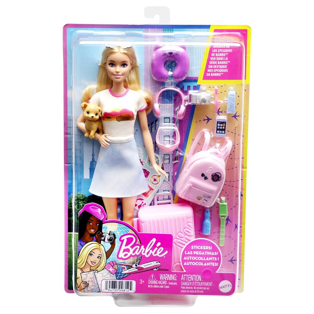 Mattel Barbie Travel Doll Playset
