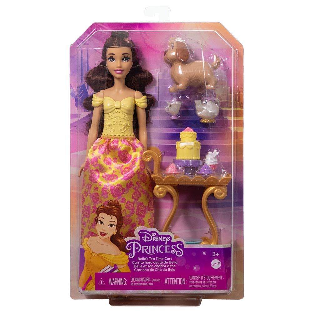 Disney Princess Small Doll Princess Party with 6 Posable Dolls and 13 Tea  Time Accessories