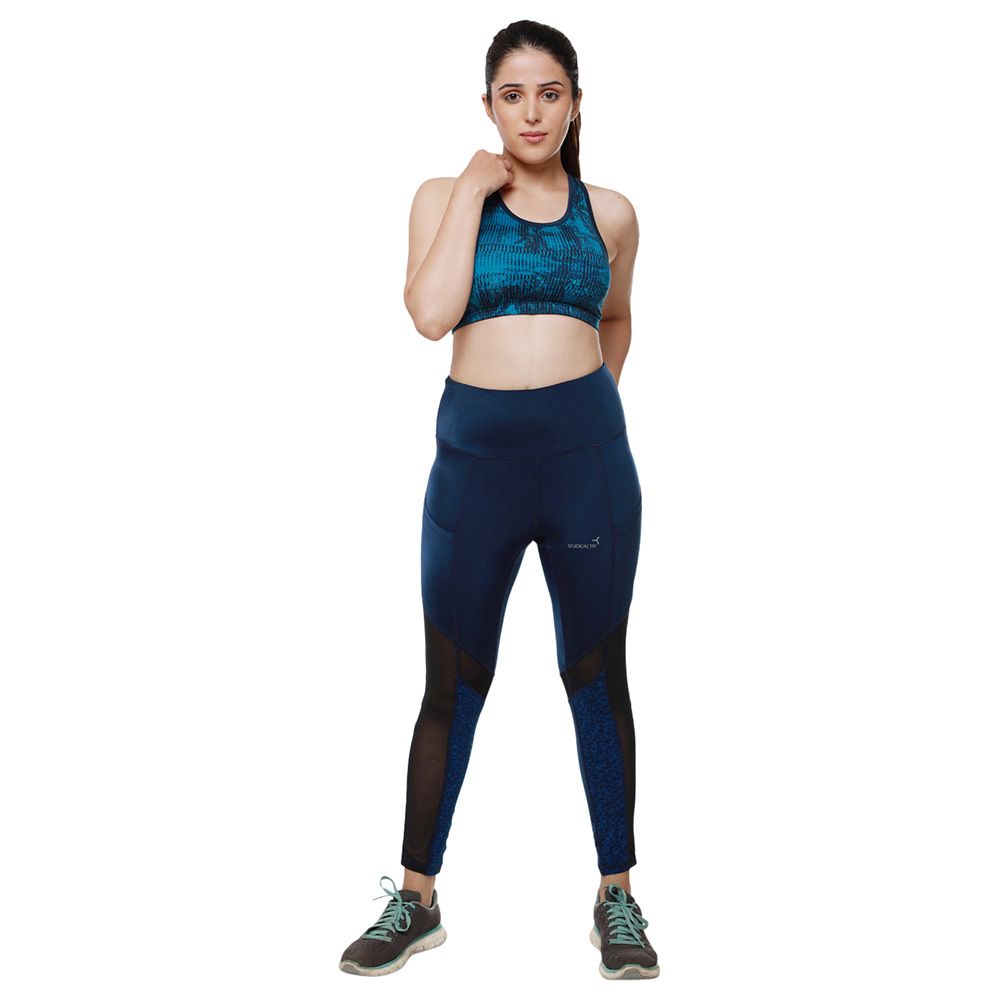 Blue mesh leggings 2025