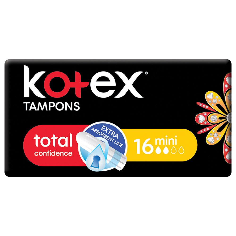 Kotex - Silky Cover, Size Mini, 16 Tampons