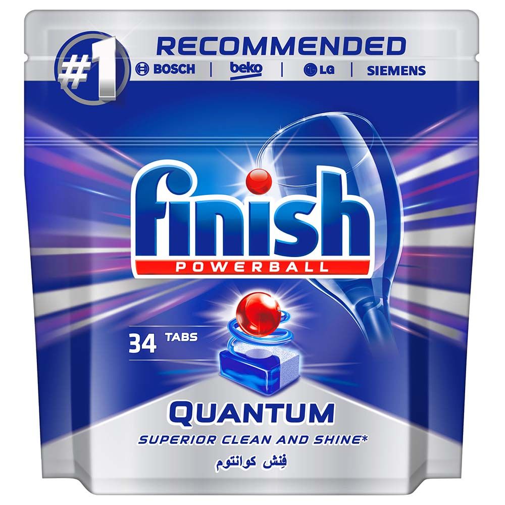 Finish - Quantum Regular Dishwasher Detergent 34 Tabs