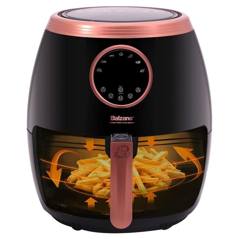 Balzano Air Fryer 5.6L Rose Collection Black