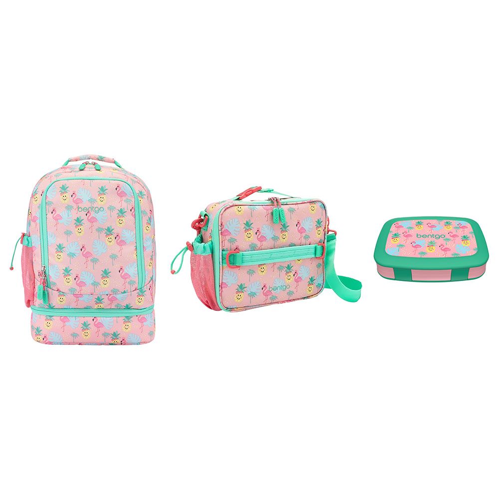 Bentgo - Kids Prints Lunchbox + Lunchbag + Backpack - Tropical