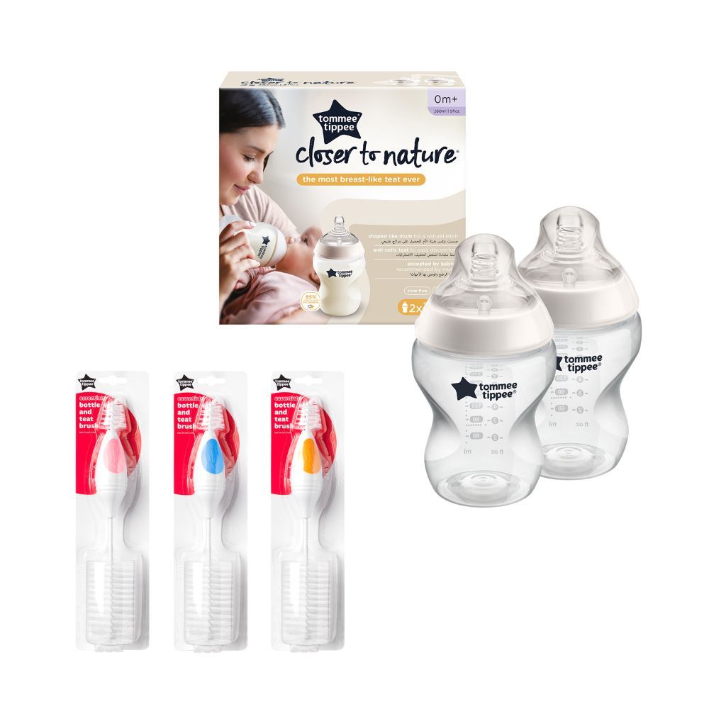 Tommee Tippee Closer to Nature Feeding Bottle 260mlx2 Bottle