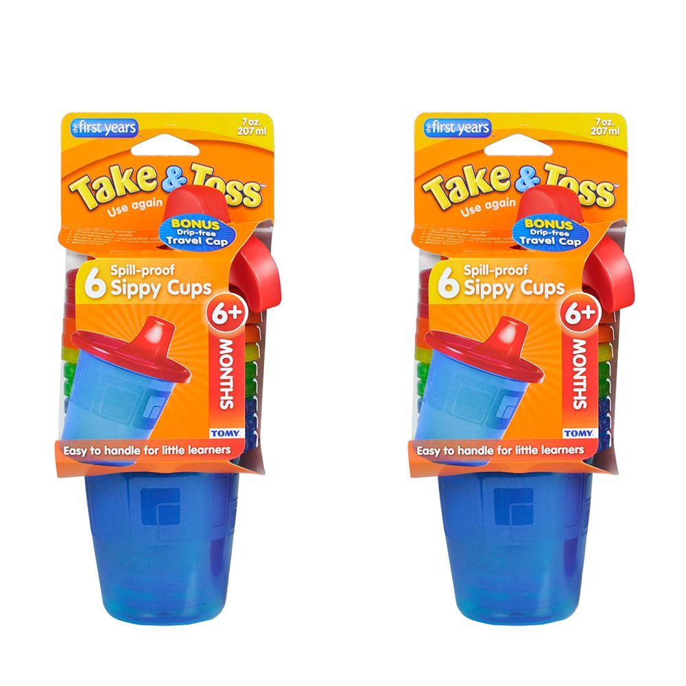 The First Years Take & Toss Sippy Cups Value Set - 20 Pack, Rainbow