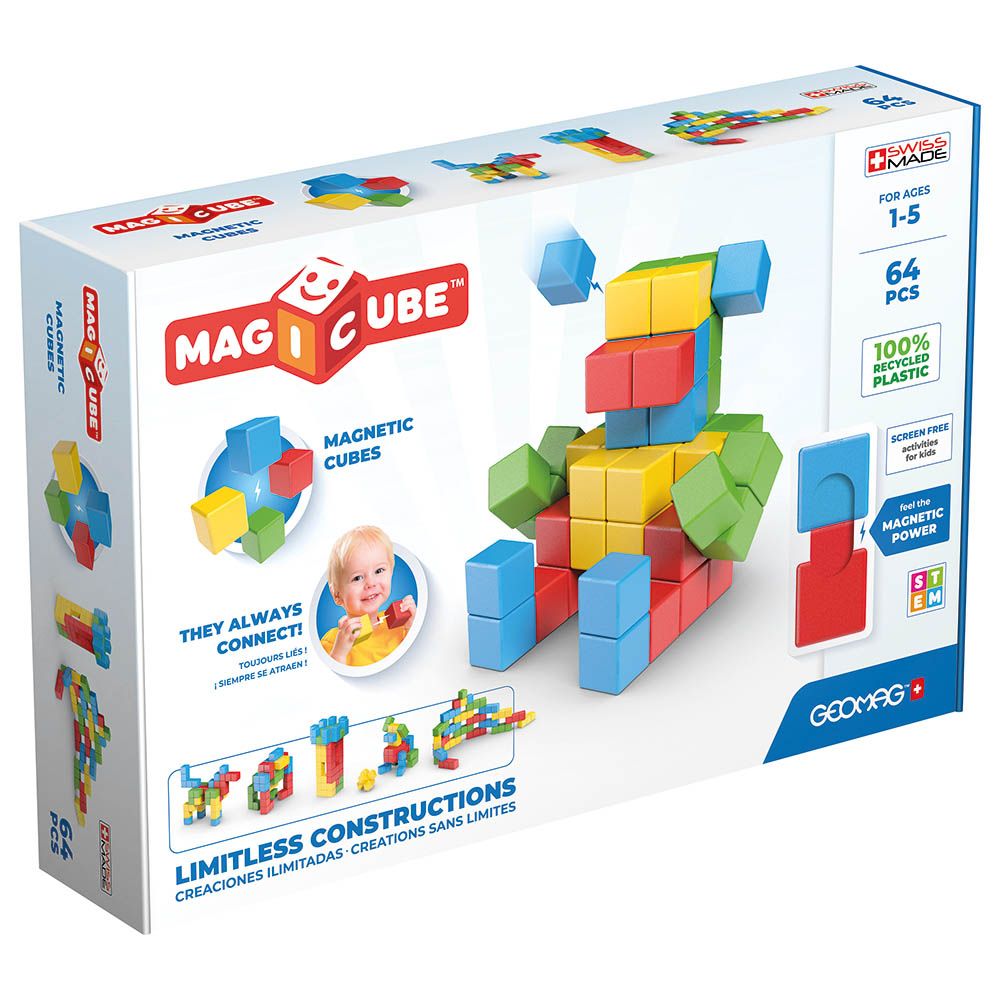 Geomag Magicube They Always Connect Magnetic Cubes 64pcs