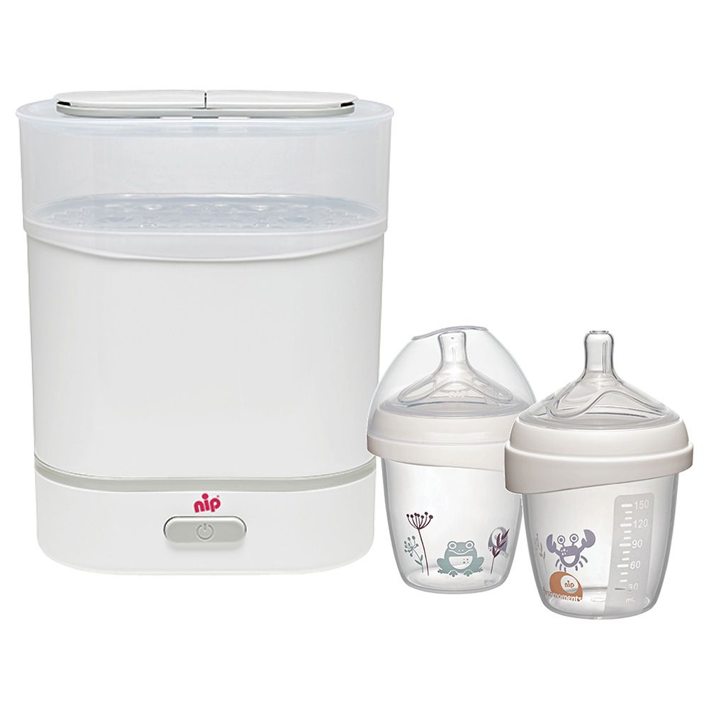 Nip 3 in 1 Sterilizer Food Steamer Warmer w Feeding Bottles