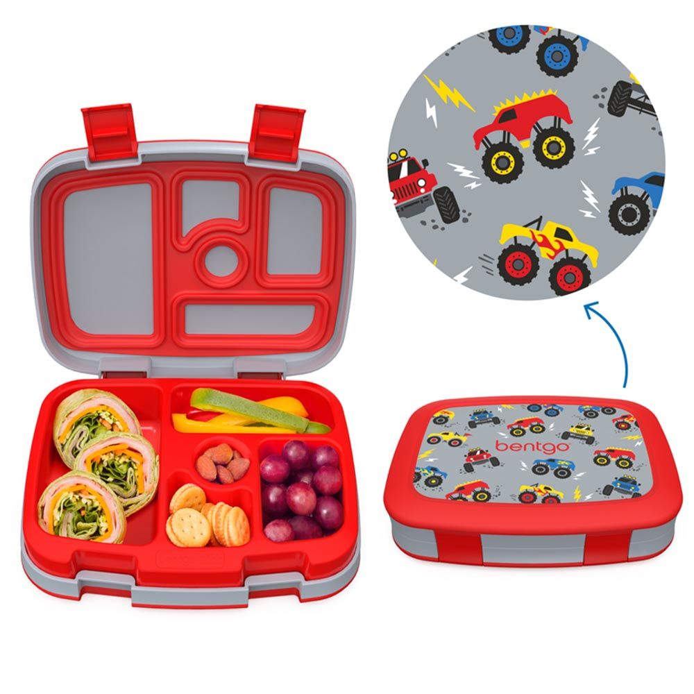 Bentgo - Kids Prints Lunchbox + Lunchbag + Backpack - Dino Fossils