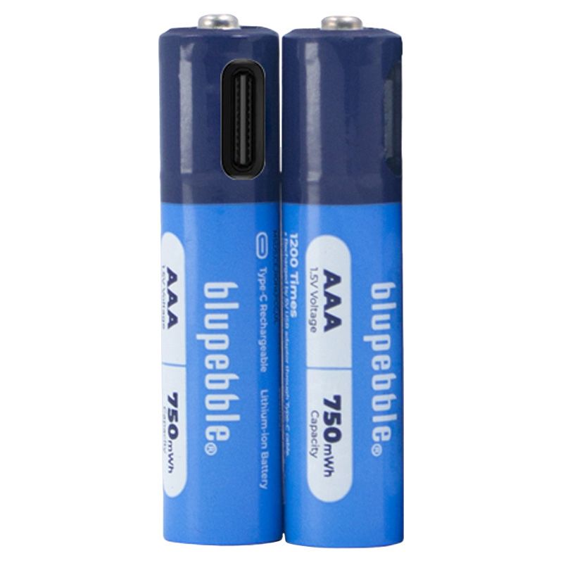 Blupebble Blucell Type C AAA 500mAh Batteries Pack of 2