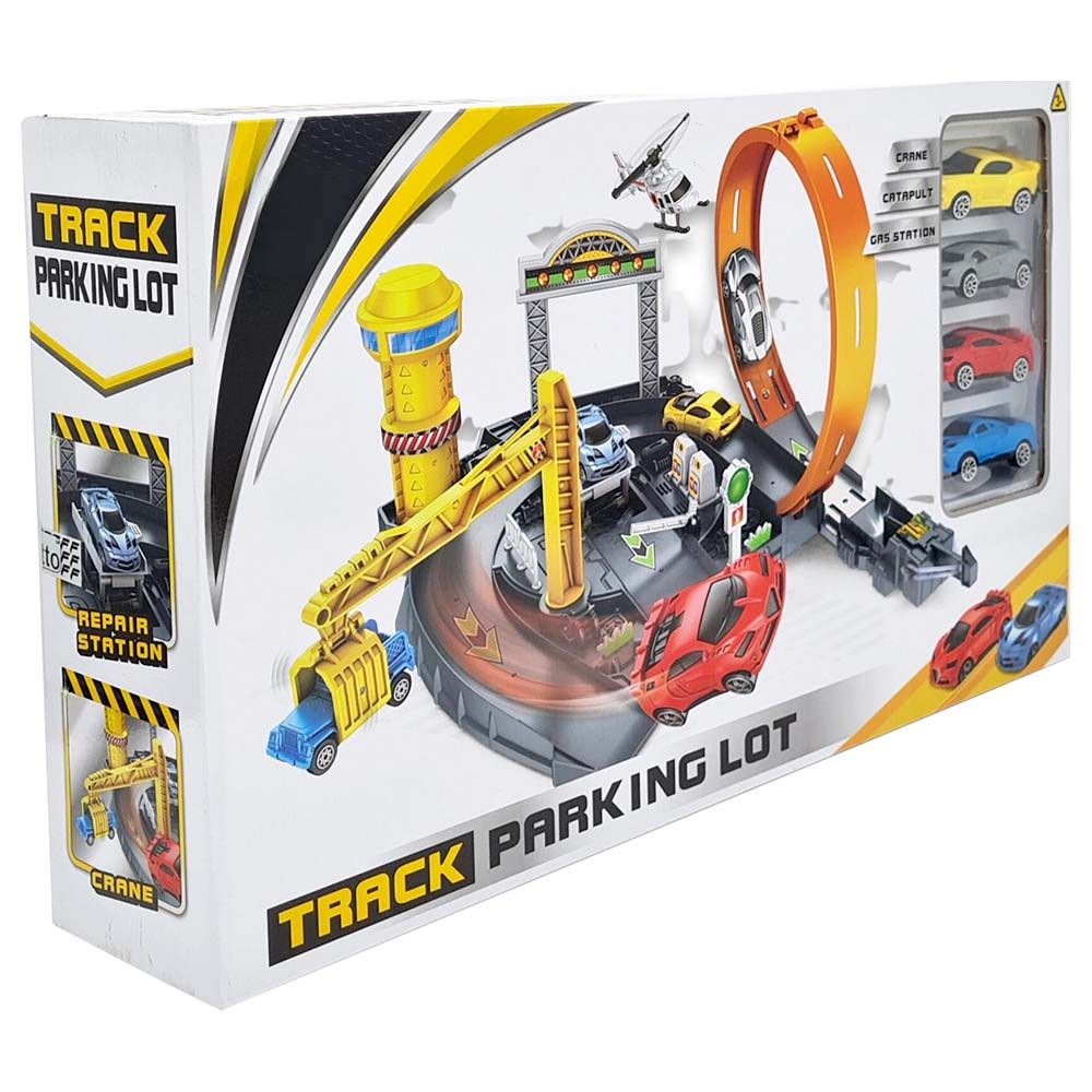Fitto Construction Race Car Garage Playset Yellow