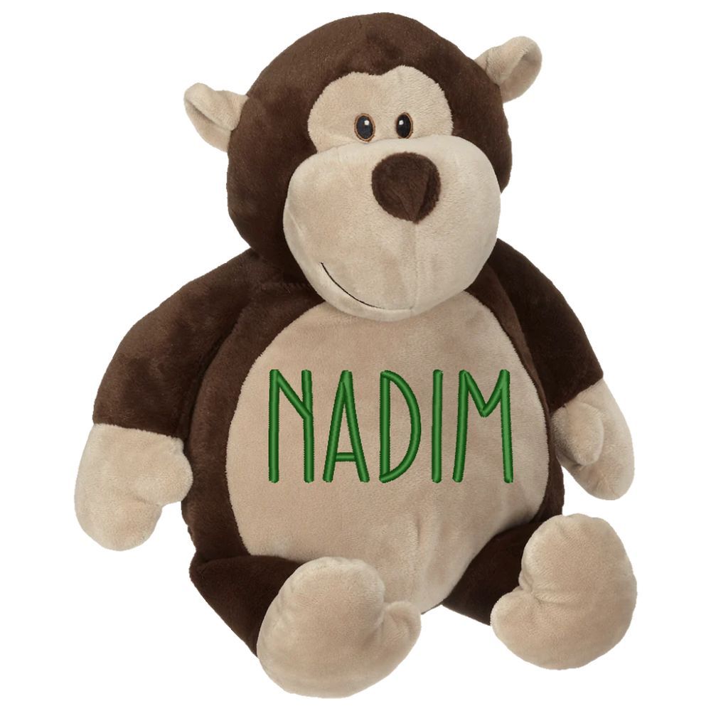 Impressions - Personalized Monkey W/ Name Embroidery - Brown
