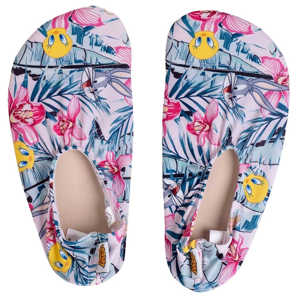 Coega Sunwear Girls Youth Pool Shoes Pink Tropical Tweety