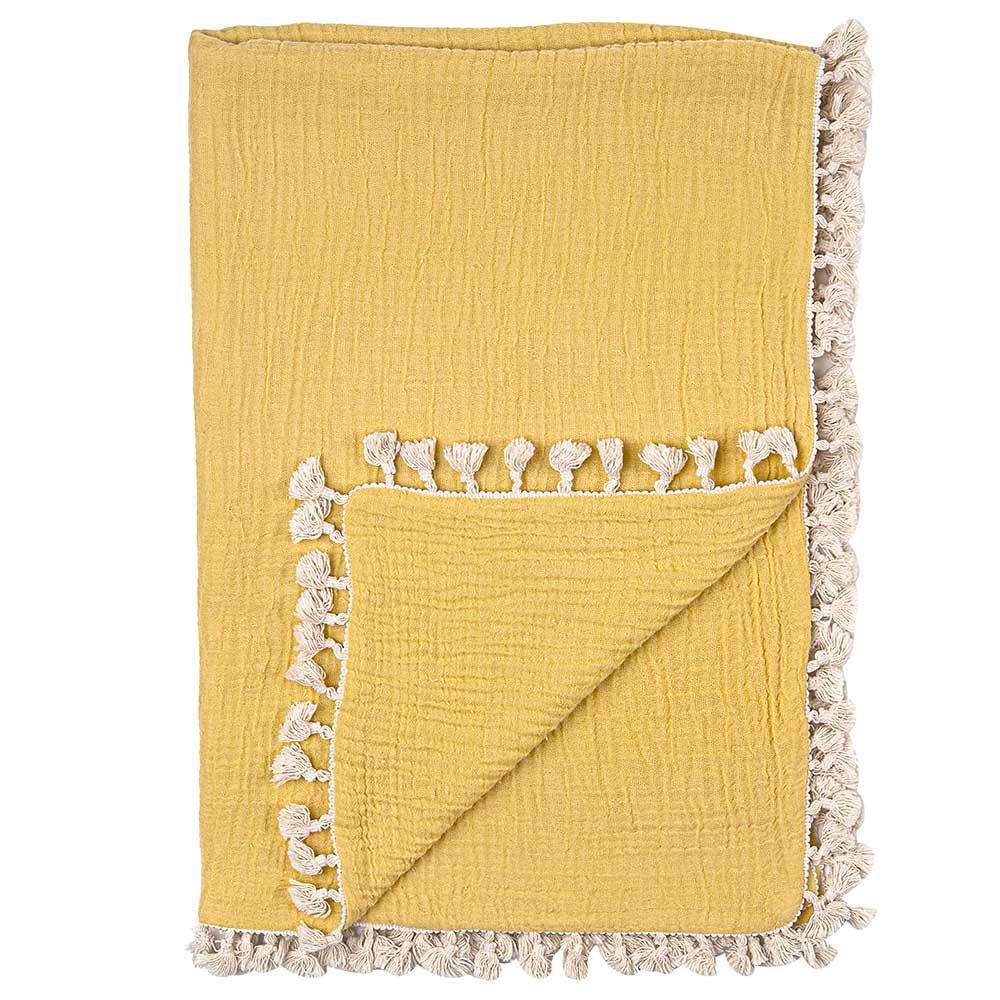 Yellow shop muslin blanket