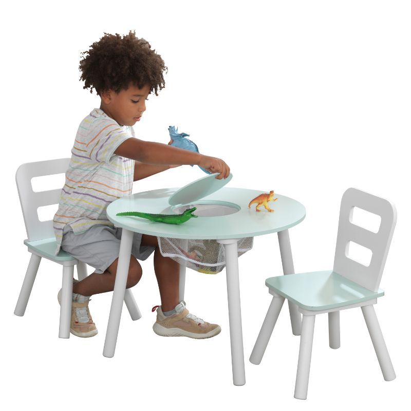 Kidkraft Round Storage Table 2 Chair Set Mint Buy at Best Price from Mumzworld