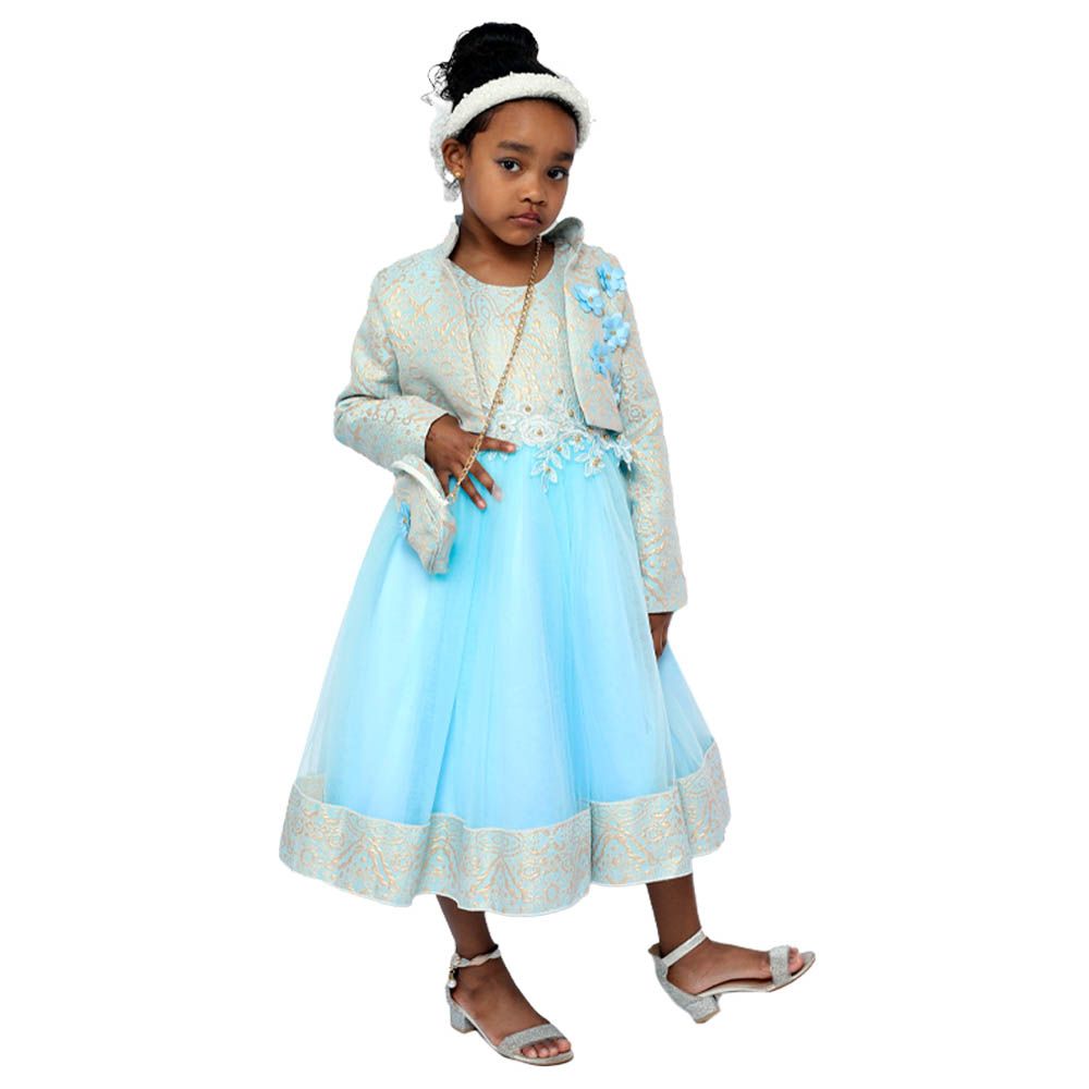 Pale blue dress and jacket hotsell