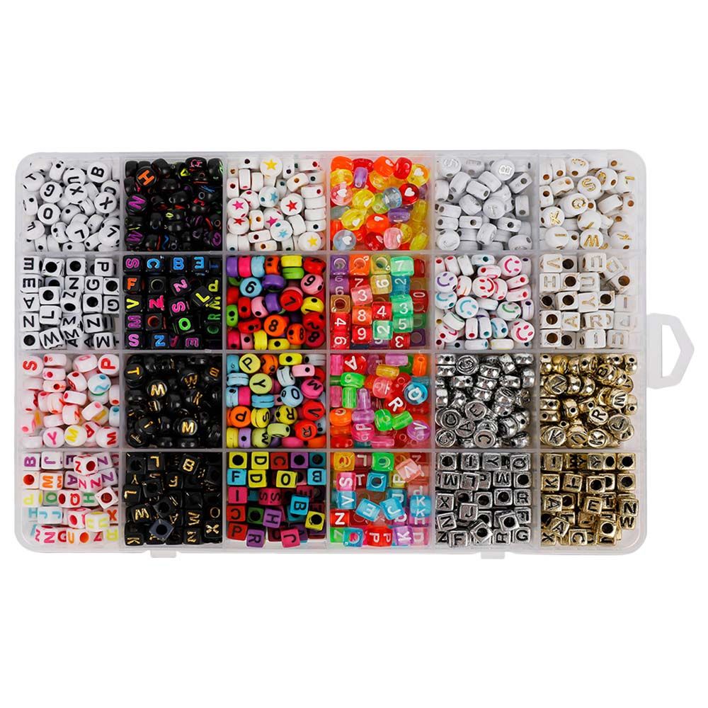 Feildoo Cute Bead Bracelet Making Kit For Bracelet Earrings Making Bead Kit  Crafts,24 Grids 3Mm Rice Beads Alphabet Beads A Set - Walmart.com