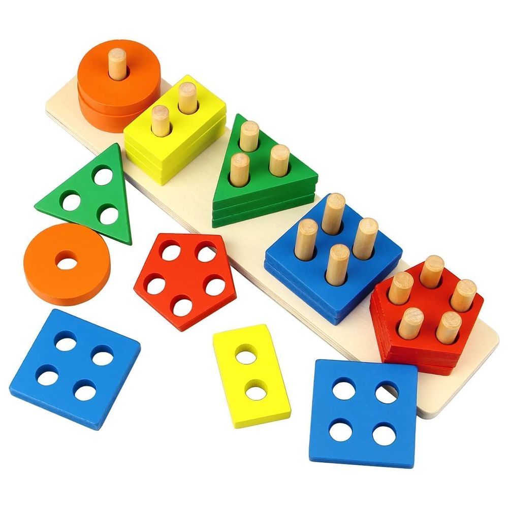 Essen - Montessori Shape Sorting Stacking Educational Toy