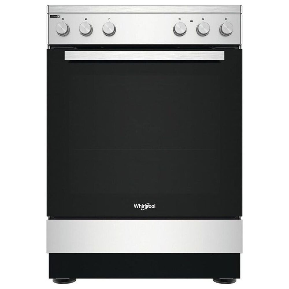 Whirlpool Ceramic Electric Cooker Silver Black 60cm