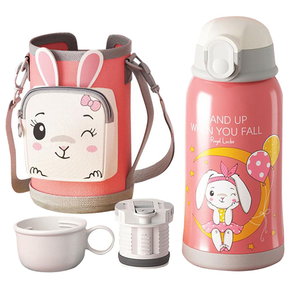 Little Angel Kids Insulated Water Bottle 550ml With Cover Pink