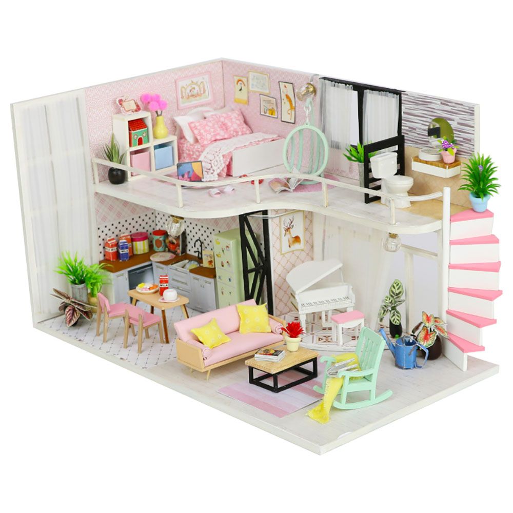 Little Angel Kids Toys Miniature House Diy Toy Pink 13y Buy