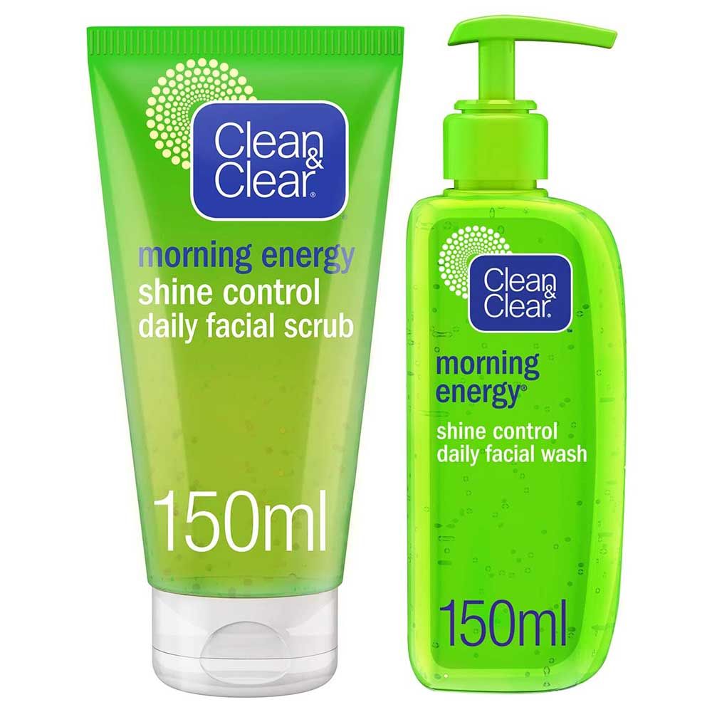 Clean & Clear - Morning Energy Facial Scrub + Wash 150ml