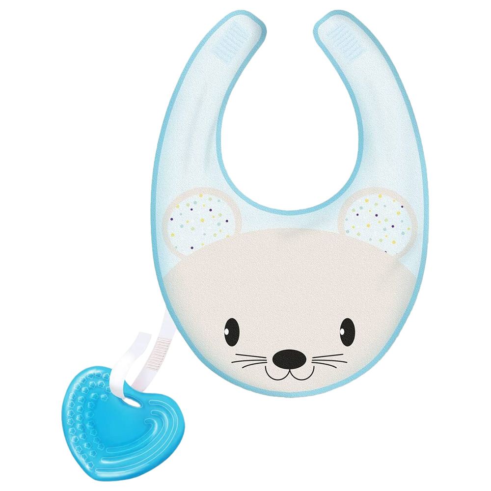 Baby bib with teether cheap
