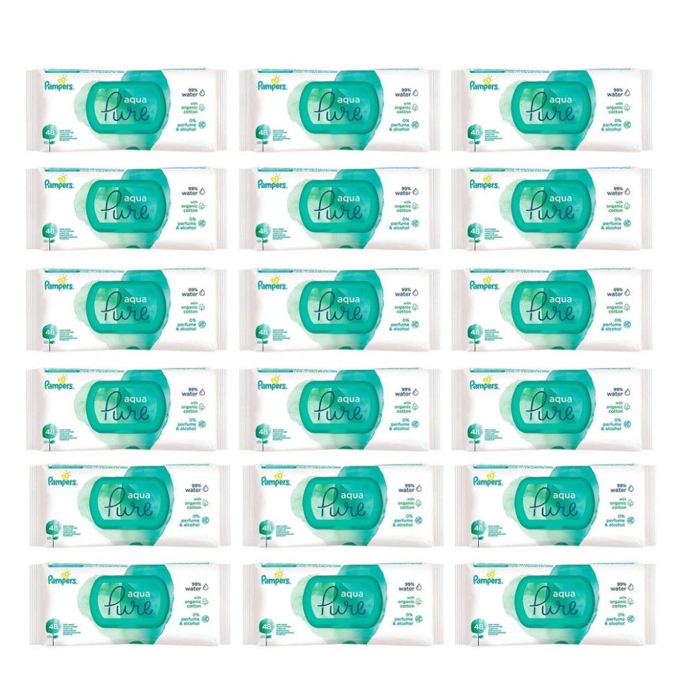 Pampers Aqua Pure Water Wipes 48's