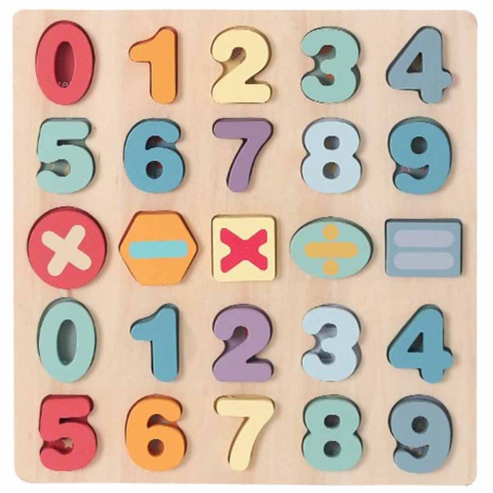 Highland 25pcs Wooden Number Learning Math Puzzle Board Buy at