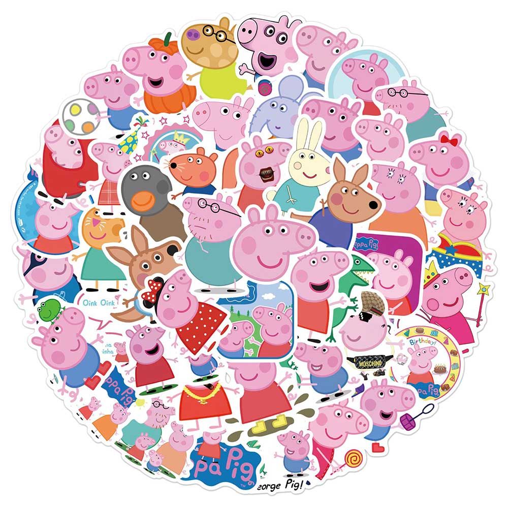 Highland - 100 Peppa Pig Stickers For Peppa Birthday Party