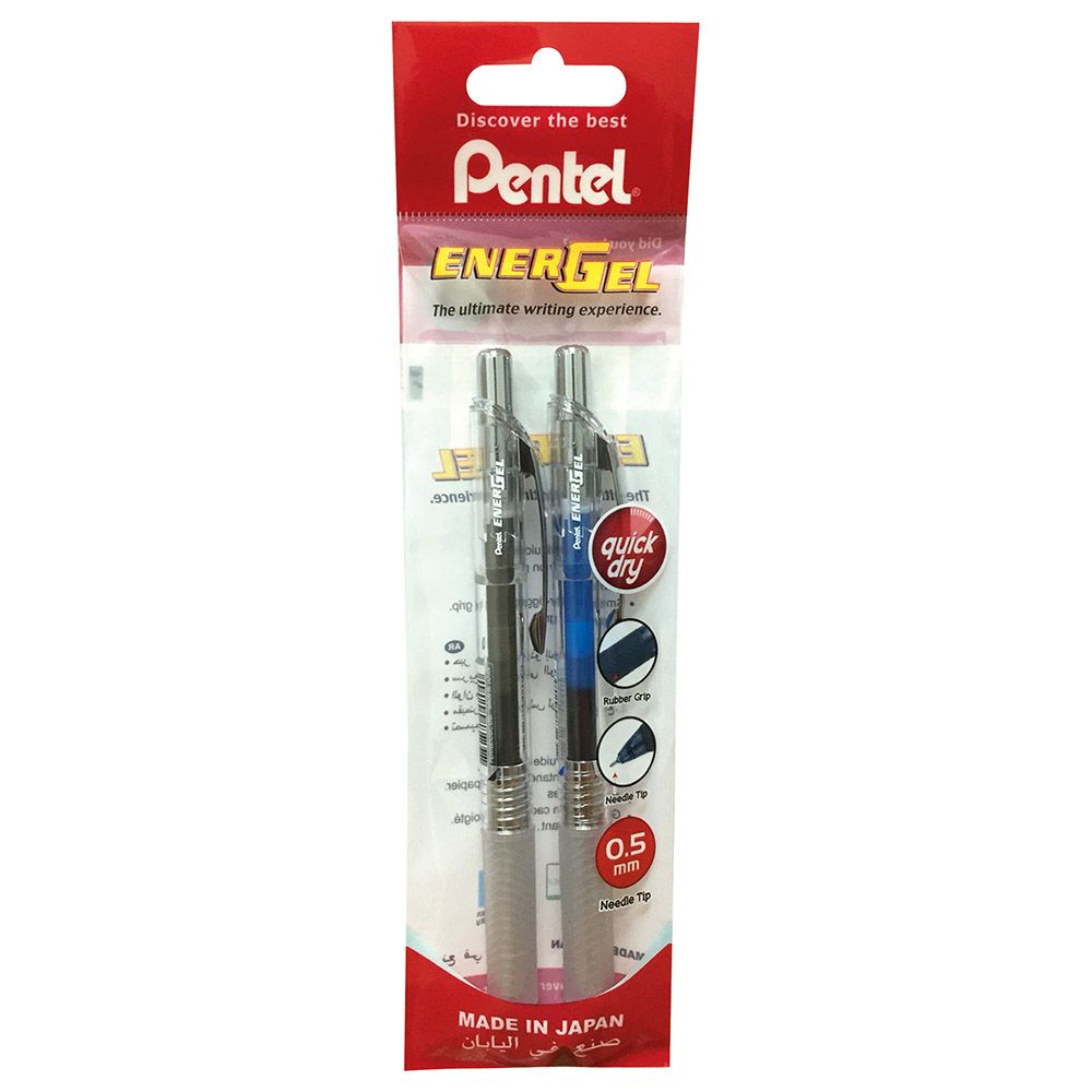 Pentel - Energel Infree 0.5mm 2pcs - Blue & Black