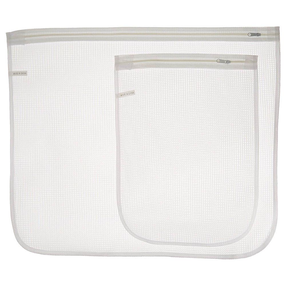 Whitmor - Mesh Wash Bag Set of 2 - White