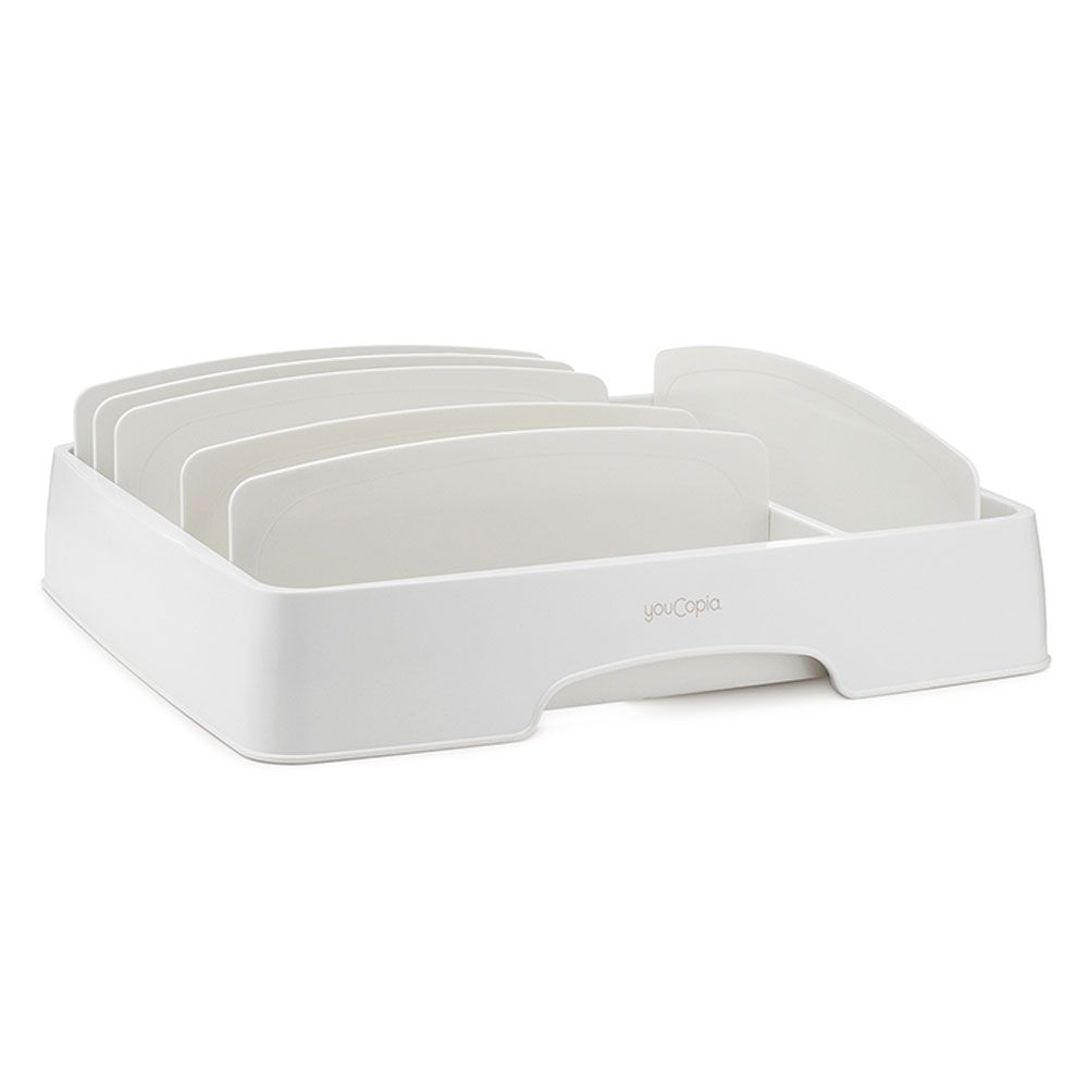 YouCopia StoraLid Food Container Lid Organizer, Large, White