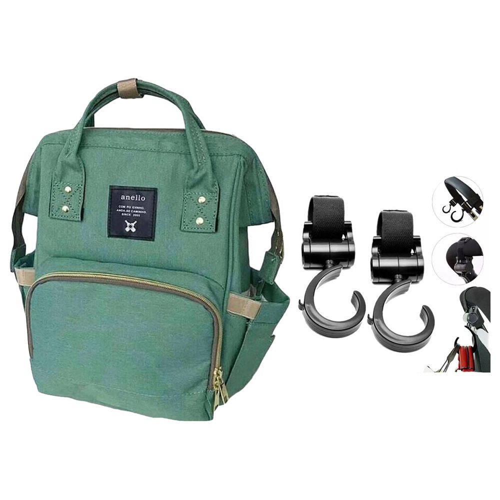 Pikkaboo Anello Diaper Bag Green With Hooks Buy at Best Price from Mumzworld