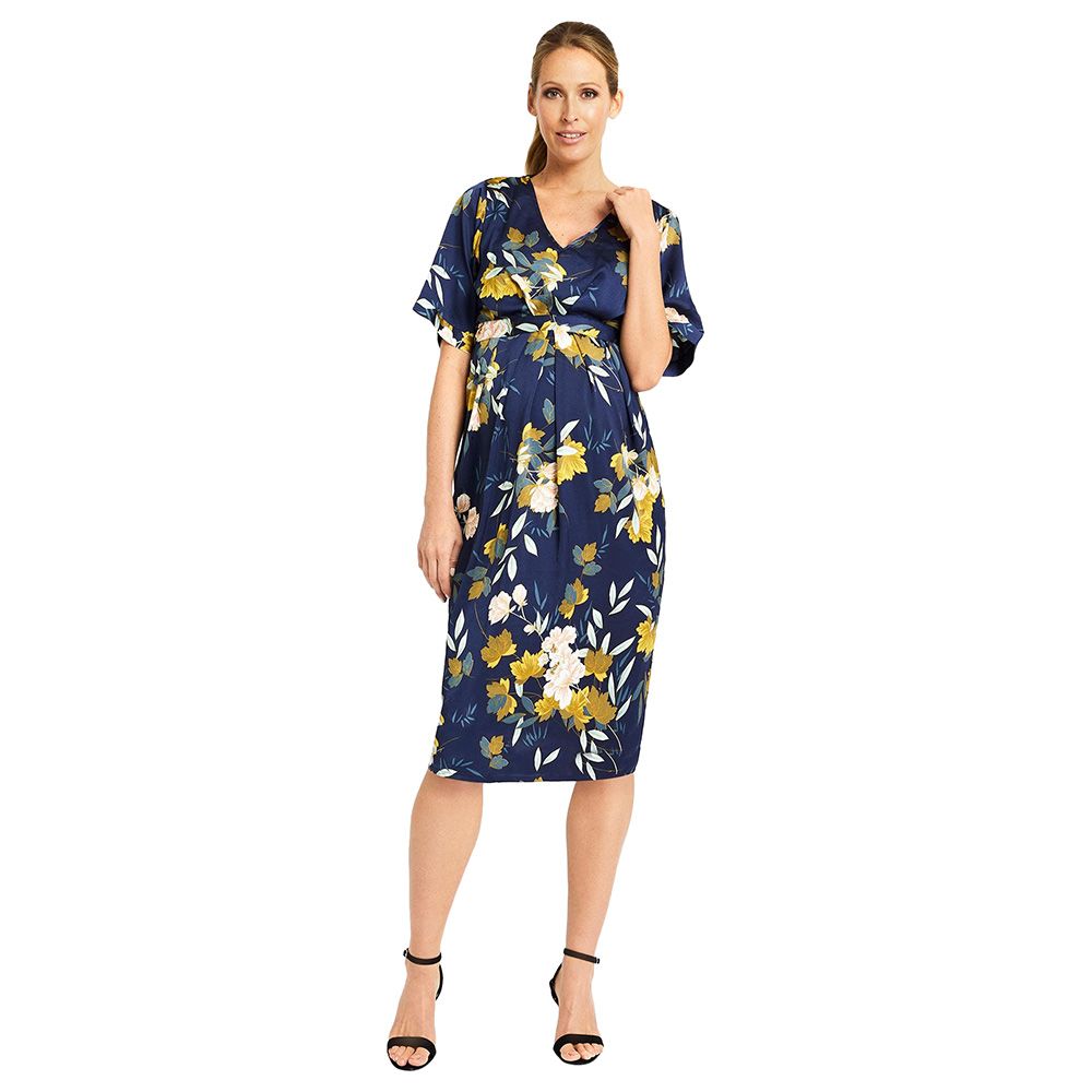 JoJo Maman Bebe - Maternity Oriental Print Dress - Navy