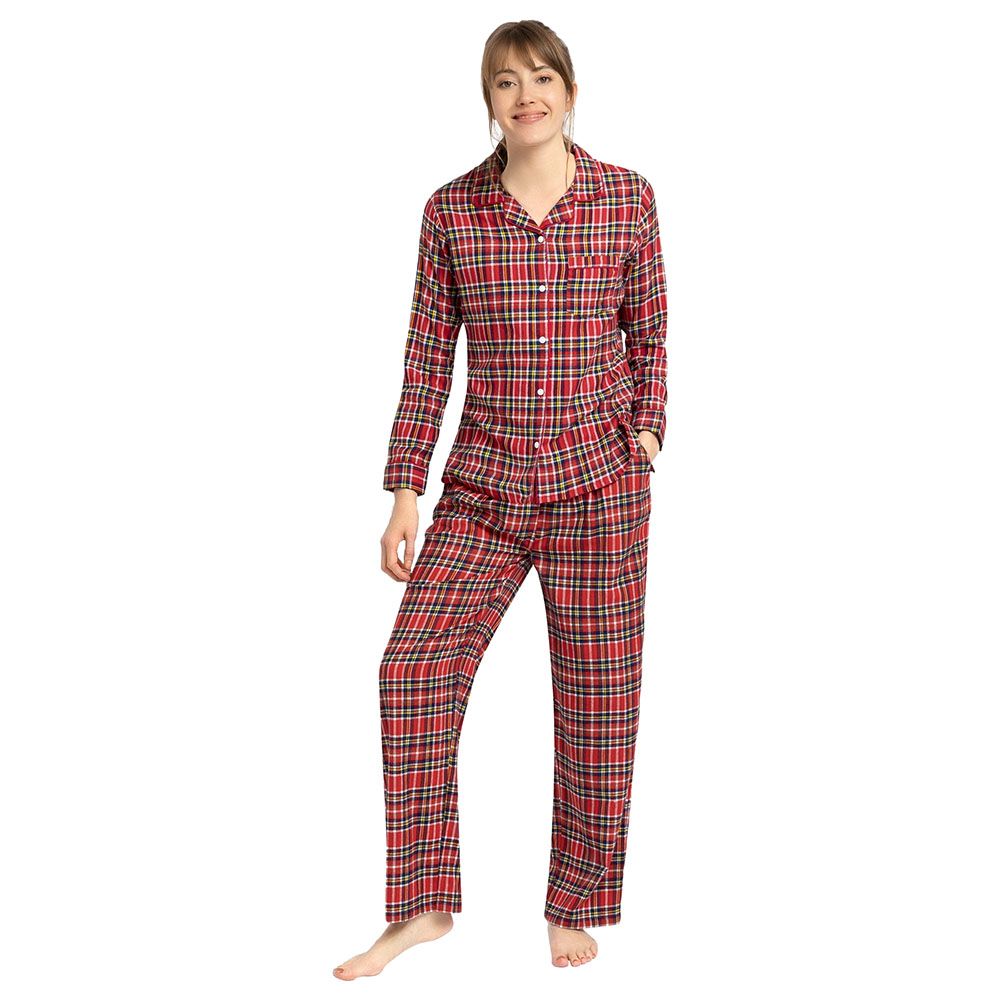 JoJo Maman Bebe - Women's Tartan Pyjama Set - Red