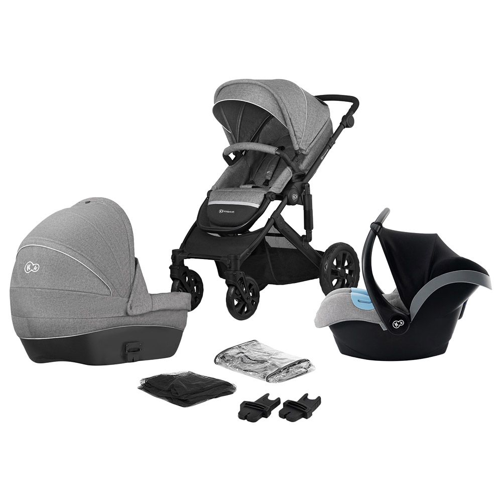 Kinderkraft - 3-in-1 Prime Lite Travel System - Grey