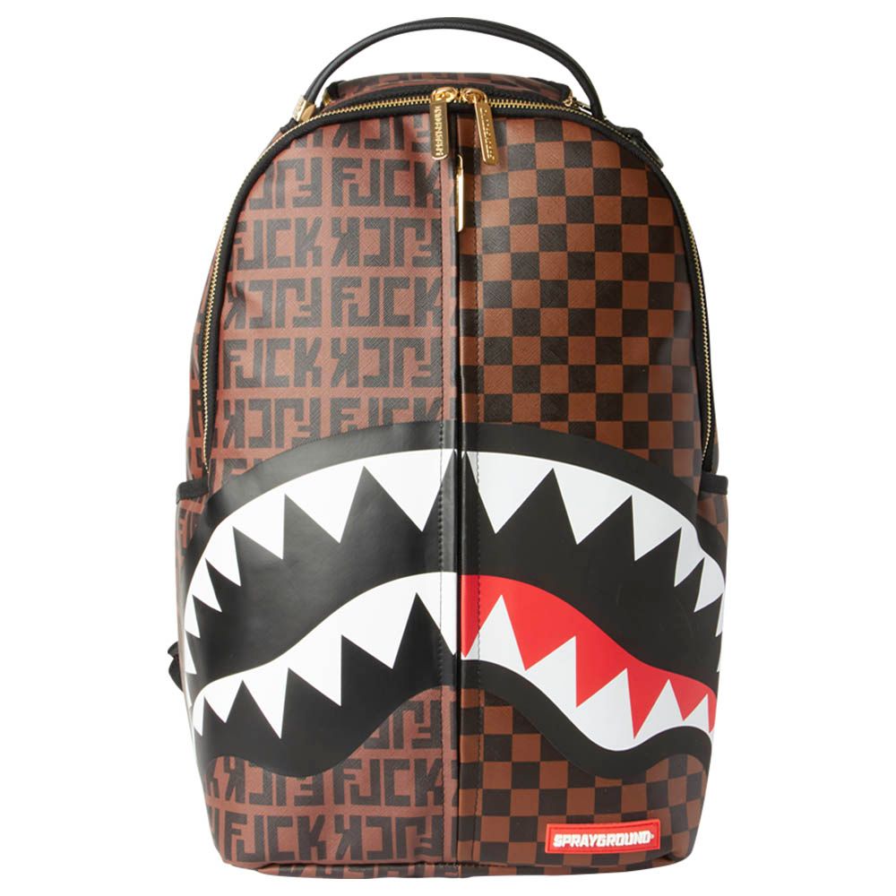 Sprayground Shark Shape Check Backpack