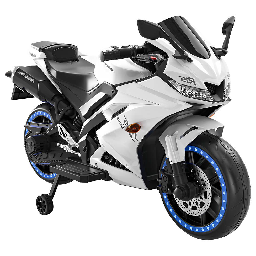 Myts Kids R15 Ride on Sports Bike 12V White