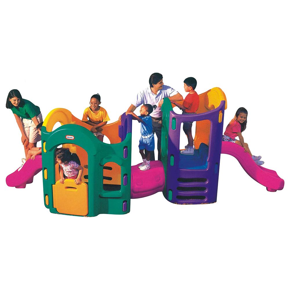 Little tikes playset with 2 slides and tunnel shop