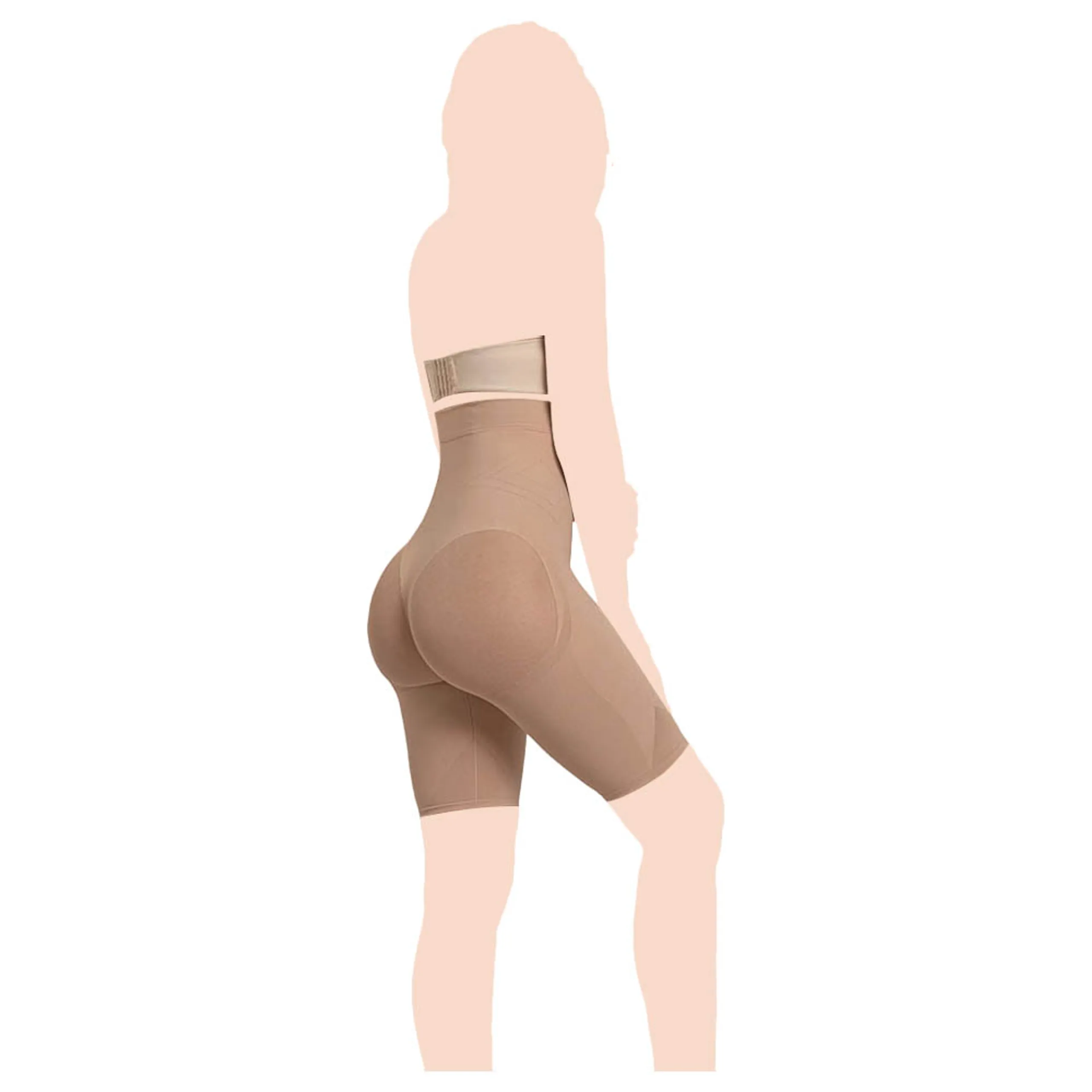 Mums & Bumps - Extra High Waisted Shaper Short - Beige